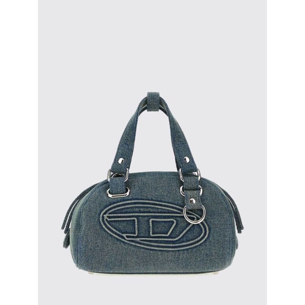 Diesel Women Diesel 1Dr Dome Mini Handbag In Cotton Denim With Oval D Logo
